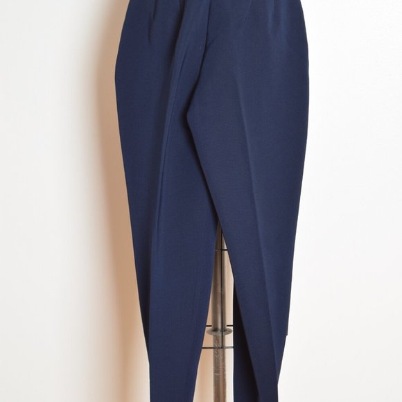 vintage 70s snow ski pants navy blue high waisted stirrup leggings EDELWEISS XS - Picture 5 of 7